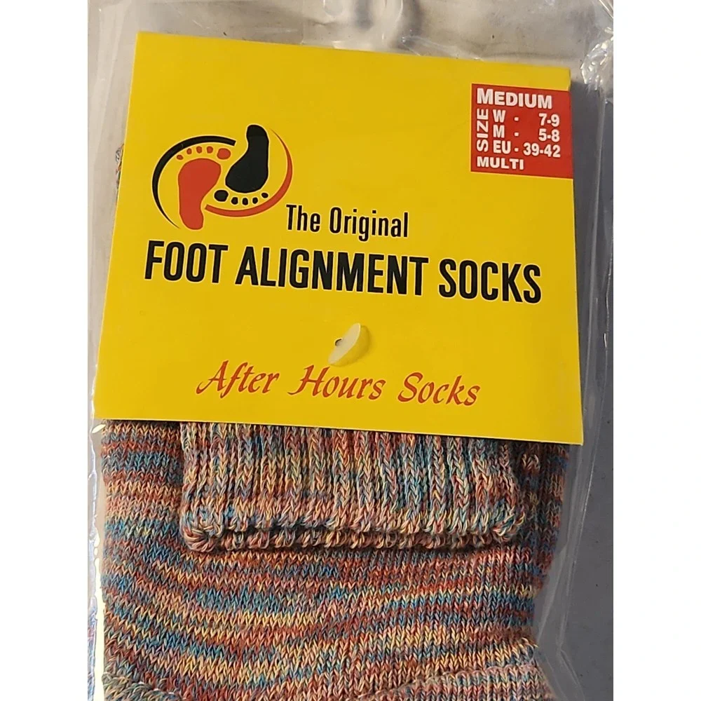 NEW The Original Foot Alignment Socks Happy Feet Medium Multi-Color W 7-9 M 5-8